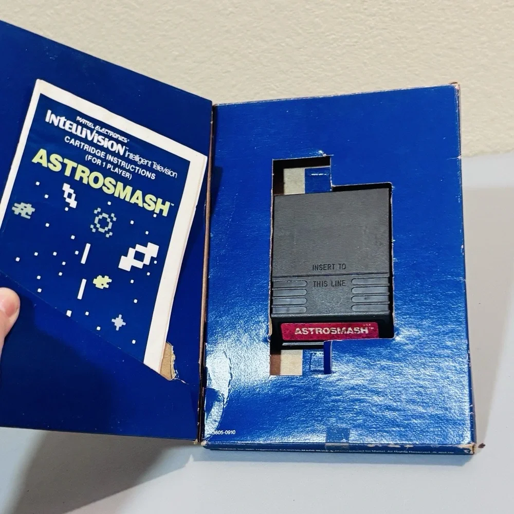 Astrosmash Intellivision 1981 Video Game In Box Cartridge Instructions Overlays